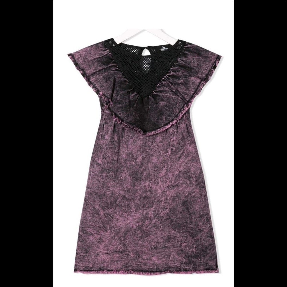 Andorine ruffle denim dress.